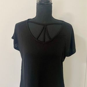 Maurices Short Cap Sleeve Tee, Black, M, EUC